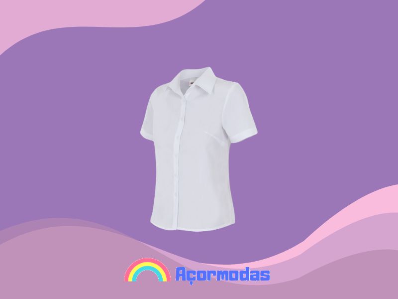 Camisa homem manga curta branca